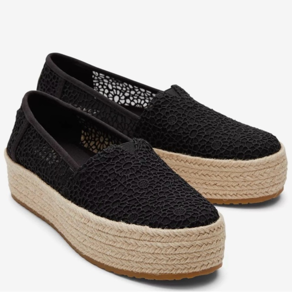 TOMS Valencia Espadrille Slip-On -crochet woman’s shoes